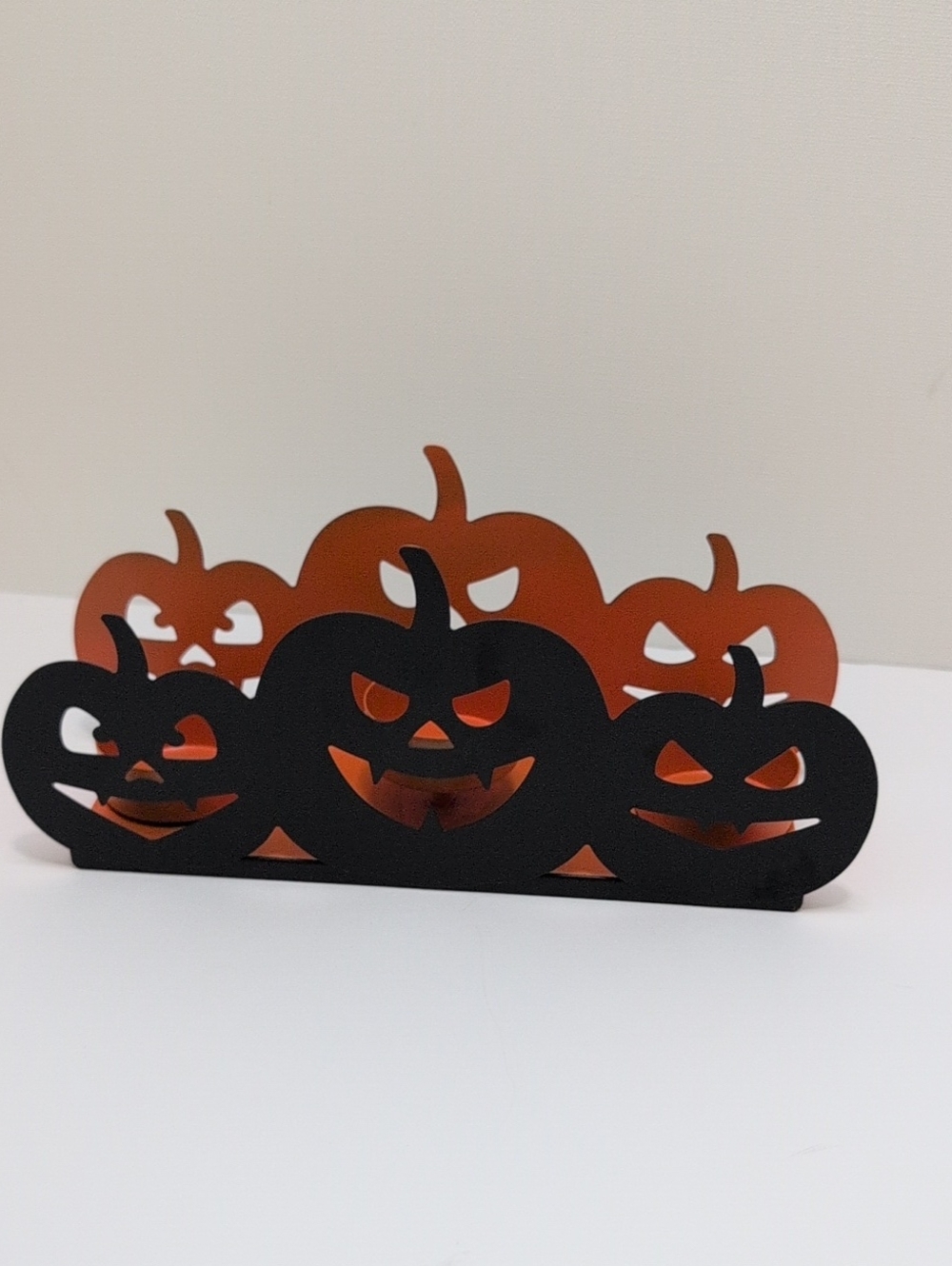 Yankee Candle Halloween Jack-o'-lantern Pumpkin Metal Multi Tea Light Holder New